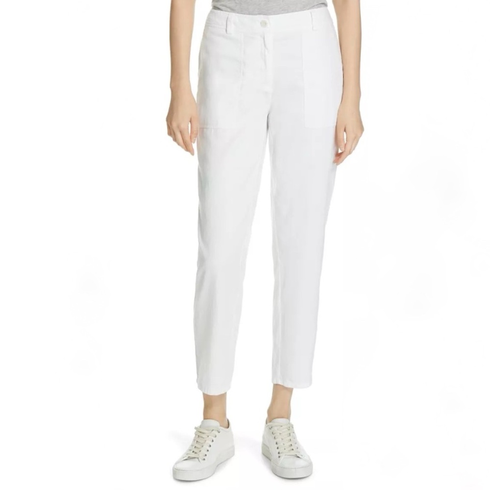 New Eileen Fisher Organic Cotton Slouchy Ankle Pants Size 0